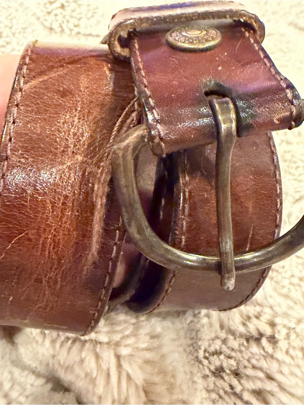 Vintage Levi’s USA Genuine Leather Brown Belt Men’s Size 34